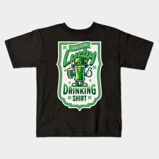 Lucky Drinking Shirt St Patrick's Day Kids T-Shirt